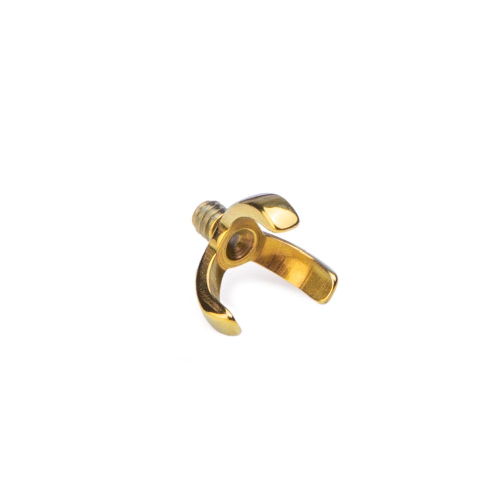 18g–16g Internally Threaded Titanium 3-Prong Setting Top — Price Per 1 (blue)