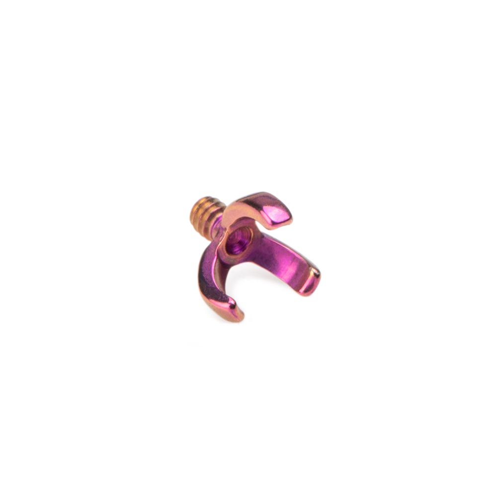 18g–16g Internally Threaded Titanium 3-Prong Setting Top — Price Per 1 (gold)