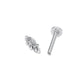 14g–12g Internally Threaded Polar Jewels Titanium Top — Price Per 1 (light rose)