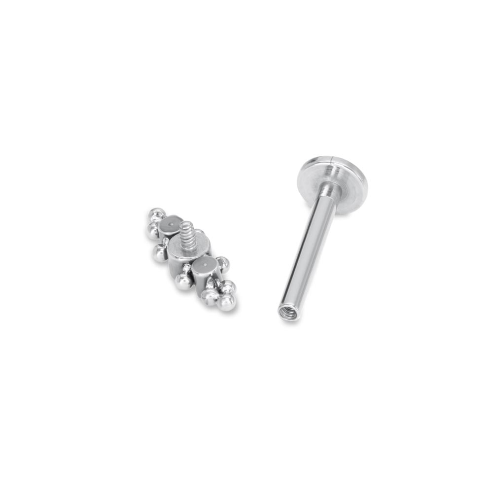 14g–12g Internally Threaded Polar Jewels Titanium Top — Price Per 1 (light rose)