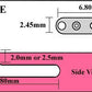 Tilum 14g Titanium Dermal Anchor with 2mm or 2.5mm Rise & Double-Hole Base - Price Per 1