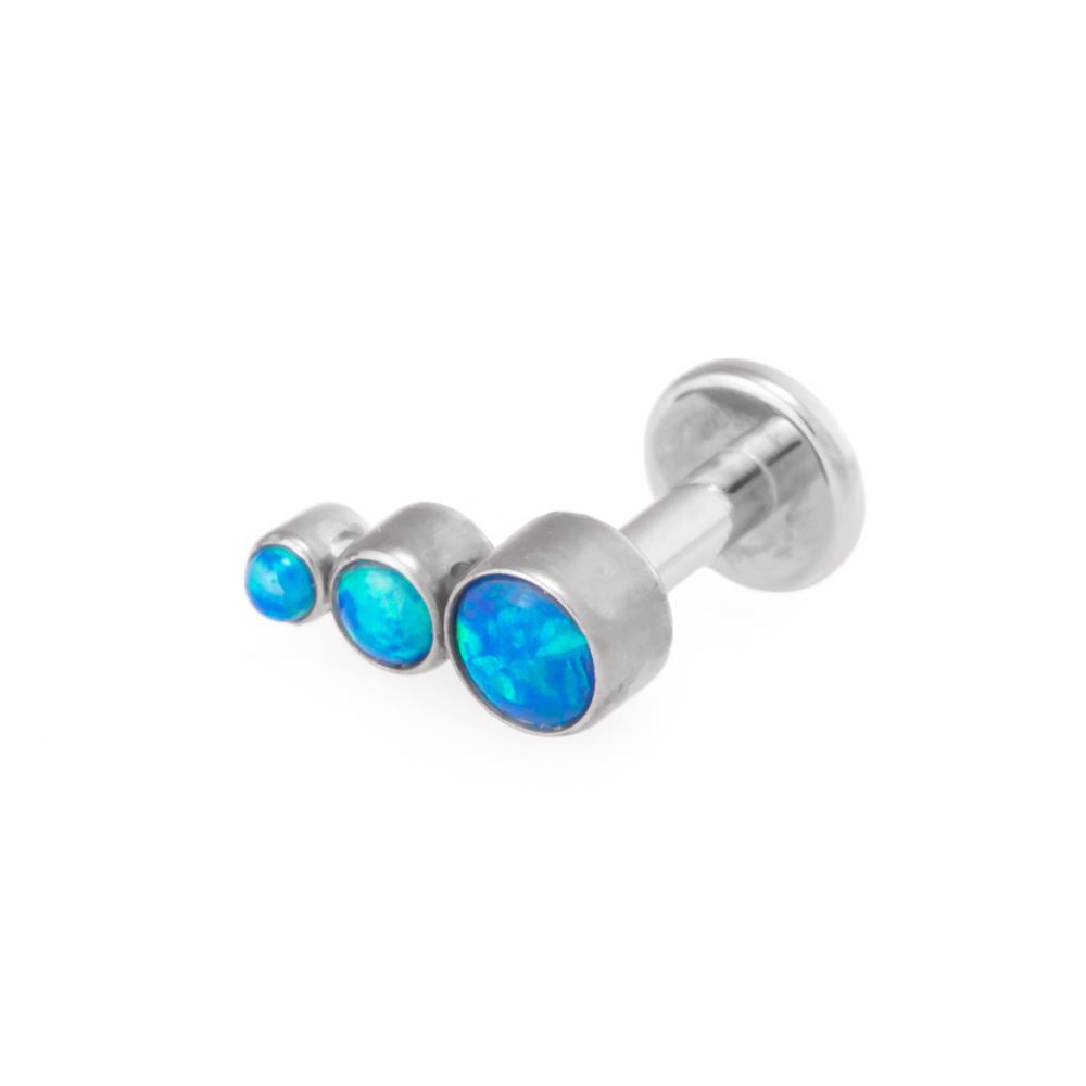 Internally Threaded Opal Tear Drop Cluster Top with Post