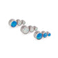 Internally Threaded Opal Tear Drop Cluster Top with Post