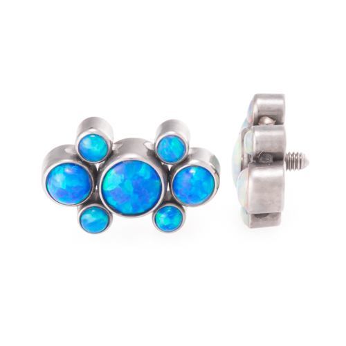 Tilum 18g-16g Internally Threaded Opal Galaxy Cluster Top - Price Per 1