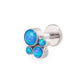 14g-12g Internally Threaded Opal Bubble Cluster with Shaft