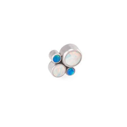 14g-12g Internally Threaded Bubble Cluster Top White