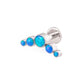 14g-12g Internally Threaded Crescent Opal Cluster Top with Shaft