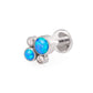 14g-12g Internally Threaded Opal Bubble Cluster Top with Jewels with Shaft