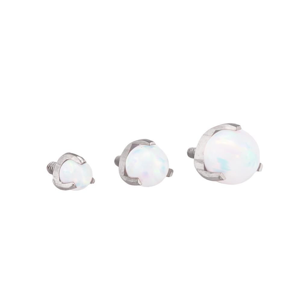 4mm Opal Prong Set Ball internally threaded