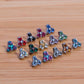 18g–16g Internally Threaded Titanium Jewel Trinity Top — Small with 18g and 16g Labret Shafts