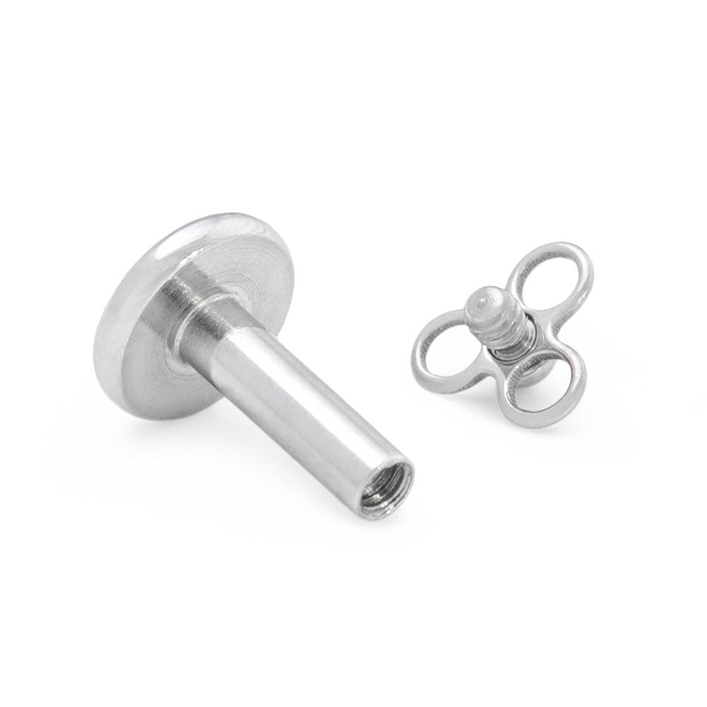 14g–12g Internally Threaded Trinity Loop Titanium Top — Price Per 1 (Labret)