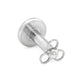 Tilum 14g-12g Internally Threaded Trinity Loop Titanium Top - Price Per 1