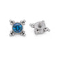 14g–12g Internally Threaded Orbital Micron Bead Cluster Jewel Titanium Top — Price Per 1 (Pink)