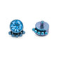 14g–12g Internally Threaded Micron Bead Row Jewel Titanium Top — Price Per 1 (On Labret Anod Blue)