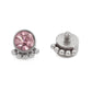14g–12g Internally Threaded Micron Bead Row Jewel Titanium Top — Price Per 1 (On Labret Pink)