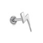 14g–12g Internally Threaded Lightning Bolt Titanium Top — Price Per 1 (Main)