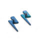 14g–12g Internally Threaded Lightning Bolt Titanium Top — Anodized Example