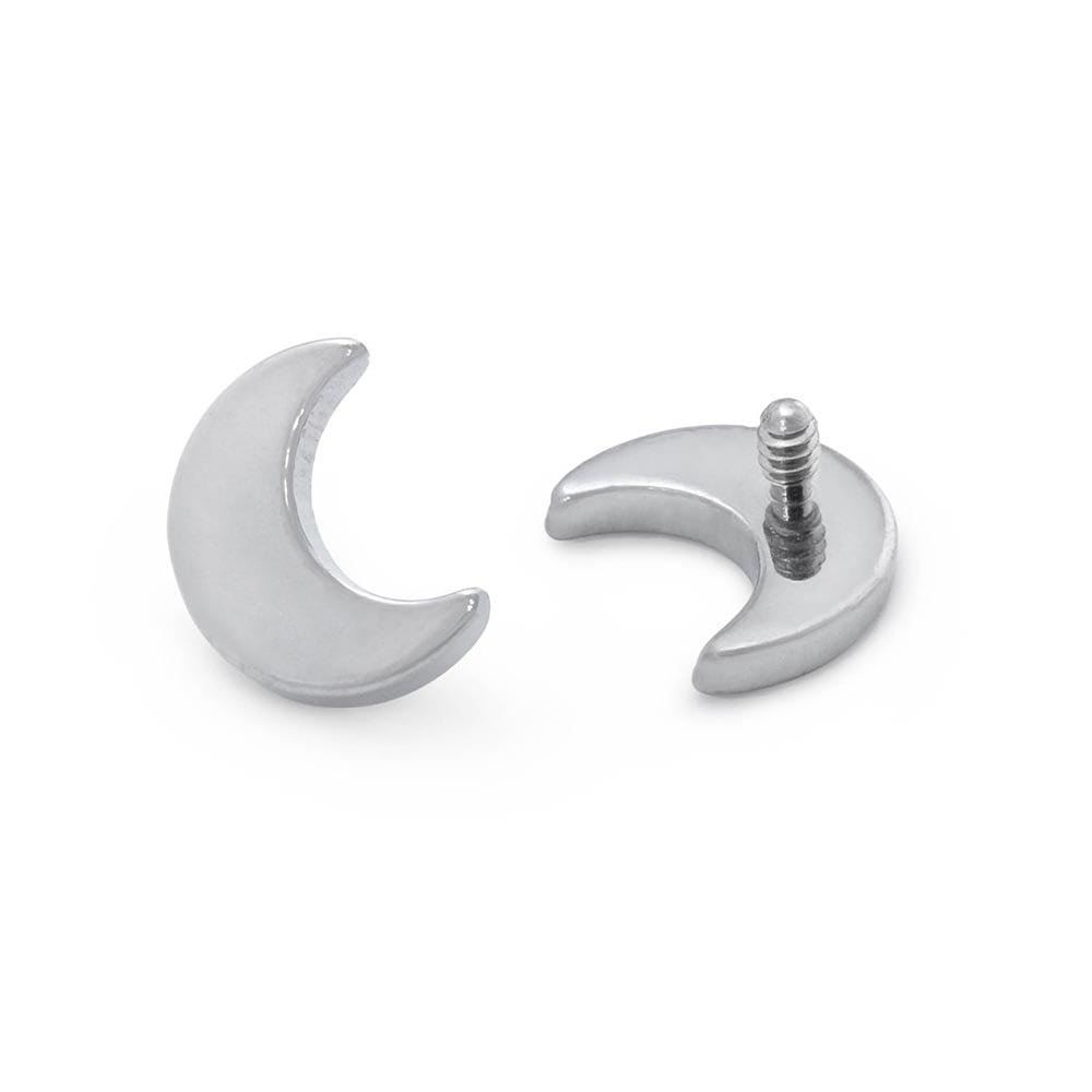 18g–16g Crescent Moon Titanium Top — Price Per 1 (Threading)