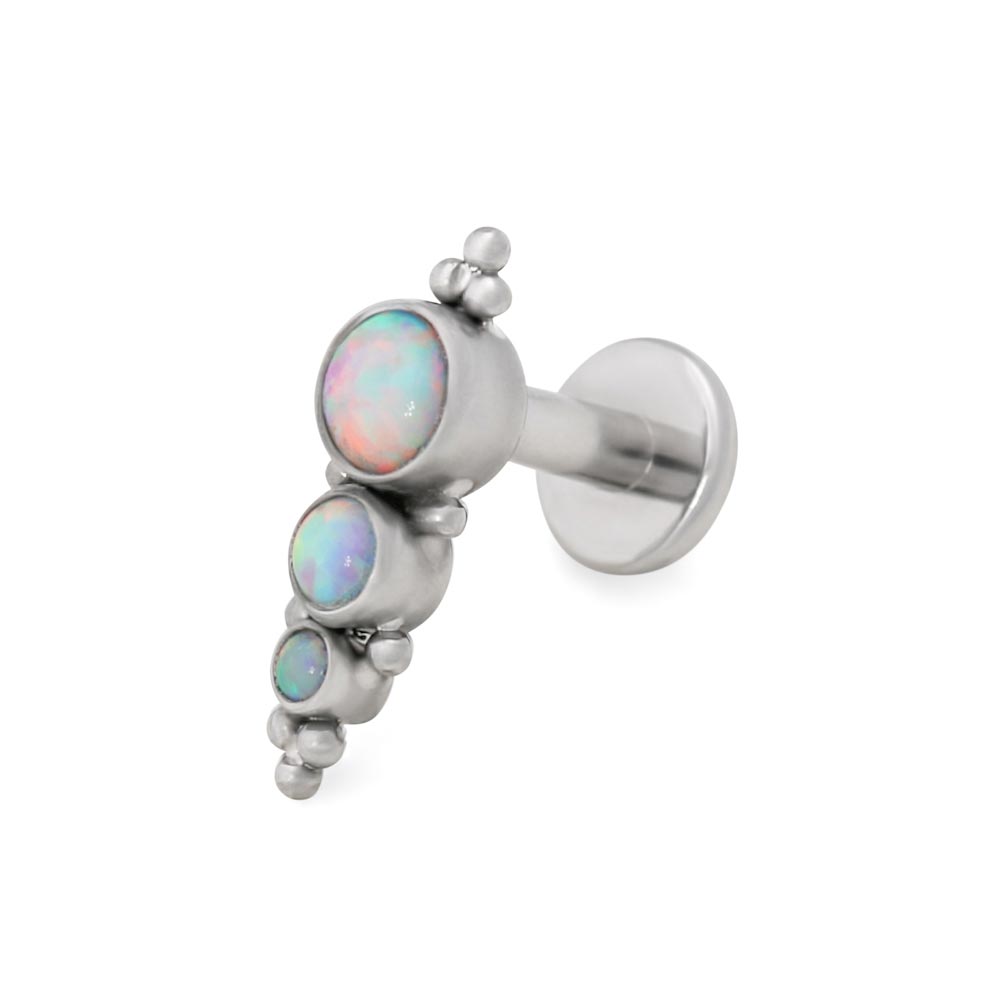 14g–12g Internally Threaded Linear Opals Titanium Top — Price Per 1