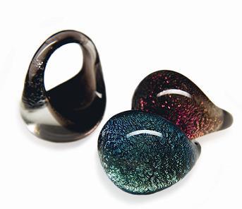 Gorilla Glass Dichroic Finger Ring — Price Per 1