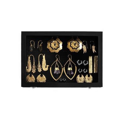 Glass Top Display Case with Bands or Clips - Painful Pleasures
