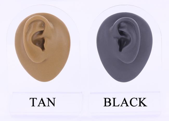 Silicone Plug Left Ear Display - Tan Body Bit Version 1