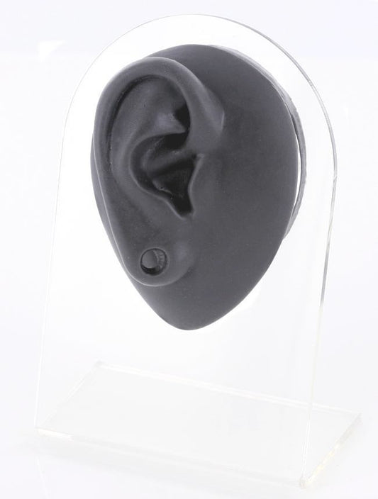Silicone Right Ear Plug Display — Black Body Bit Version 1