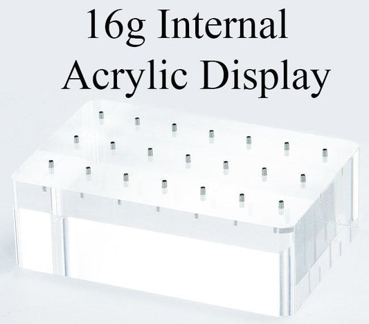 16g Internal Acrylic Display Solid Block with 21 Posts