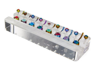 Empty 8 Piece Acrylic Belly Button Ring Display - Painful Pleasures