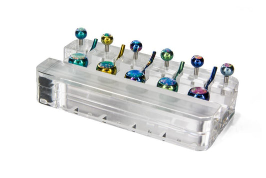 Five Piece Acrylic Belly Button Ring Display