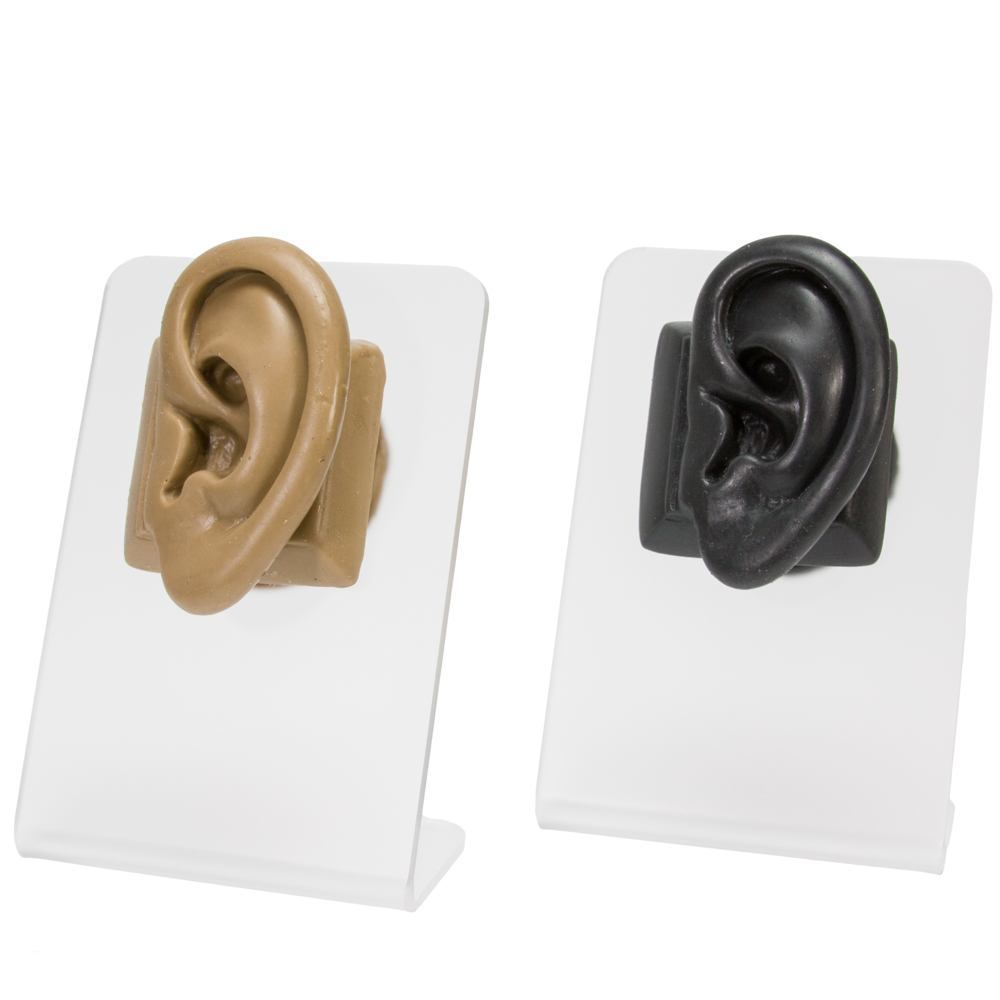 Realistic Adult-Sized Silicone Left Ear Display - Tan Body Bit Version 2