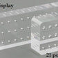 16g Internal Acrylic Solid Block Display with 42 Posts Size Comparison 1