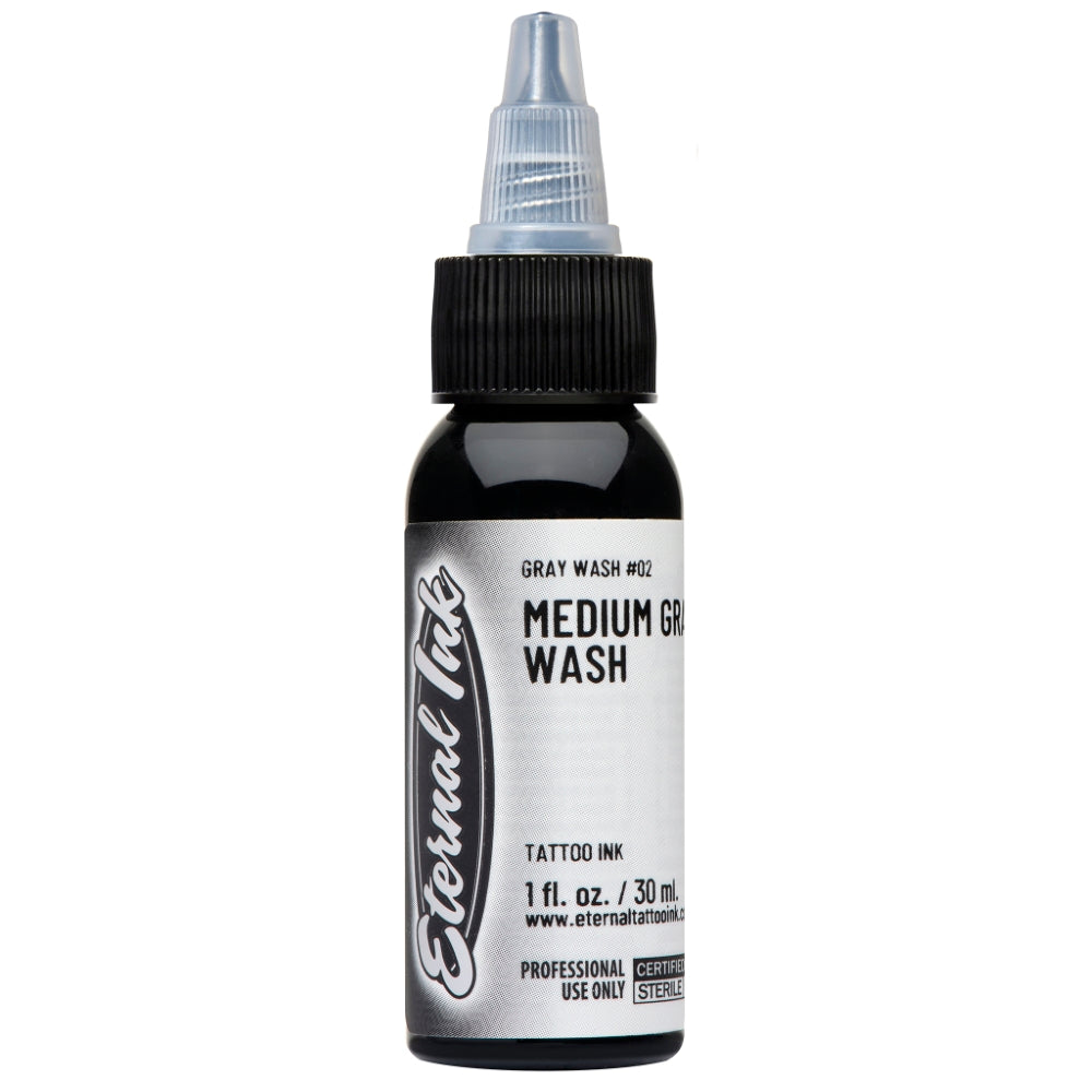 Gray Wash Set of 5 — 4oz Bottles — Eternal Tattoo Ink