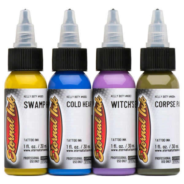 Kelly Doty Resurrection Ink Set of 4 — 1oz Bottles — Eternal Tattoo In ...