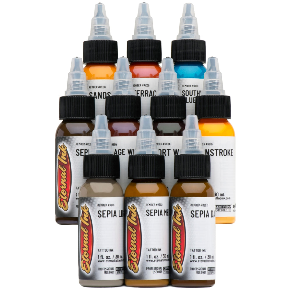 Rember Signature Series Ink Set of 10 - 1oz Bottles – Eternal Tattoo Ink