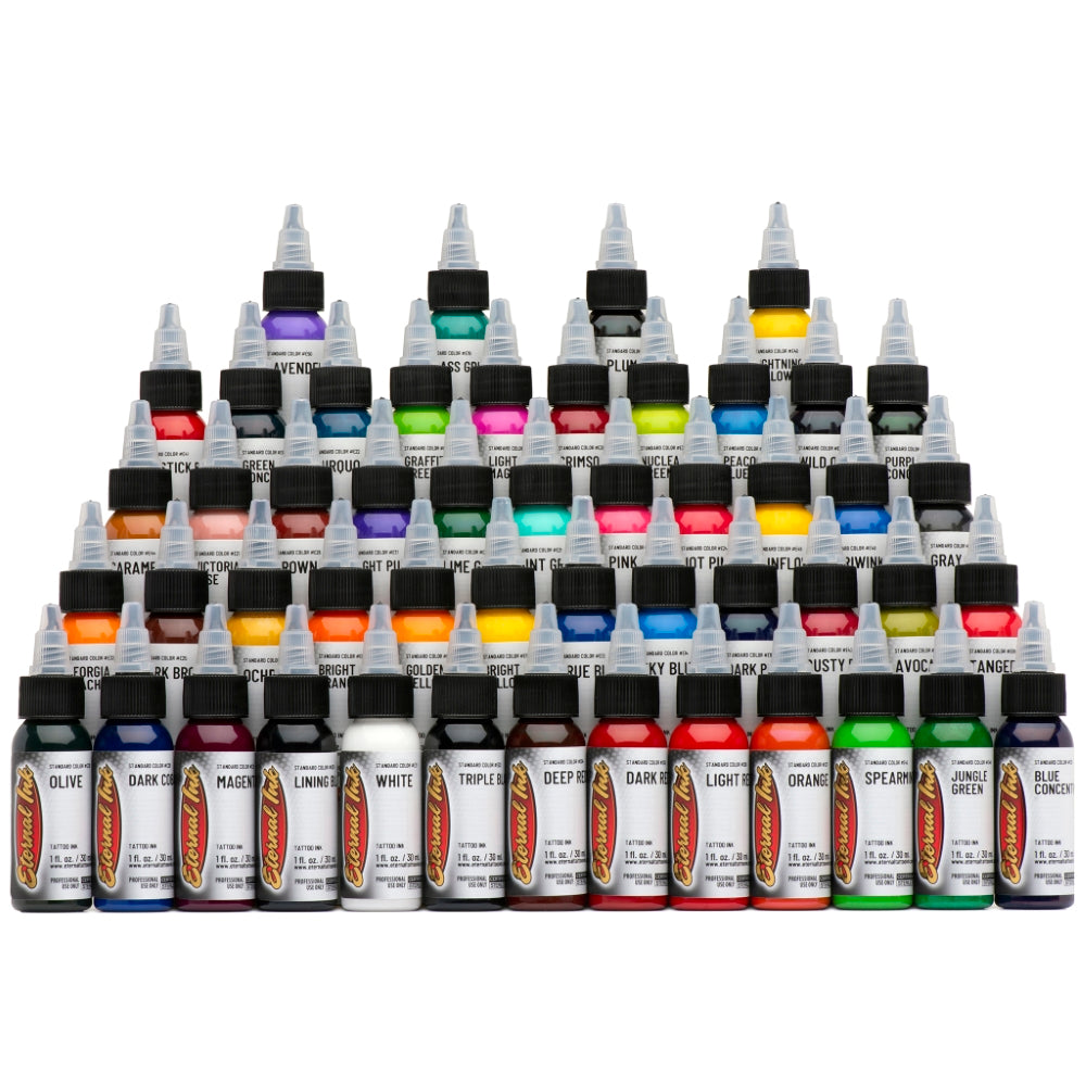 Full 50 Color Set - 1/2oz Bottles - Eternal Tattoo Ink
