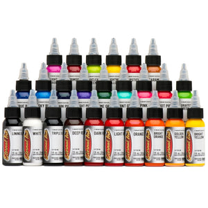 Top 25 Color Set - 1/2oz Bottles - Eternal Tattoo Ink - Painful Pleasures