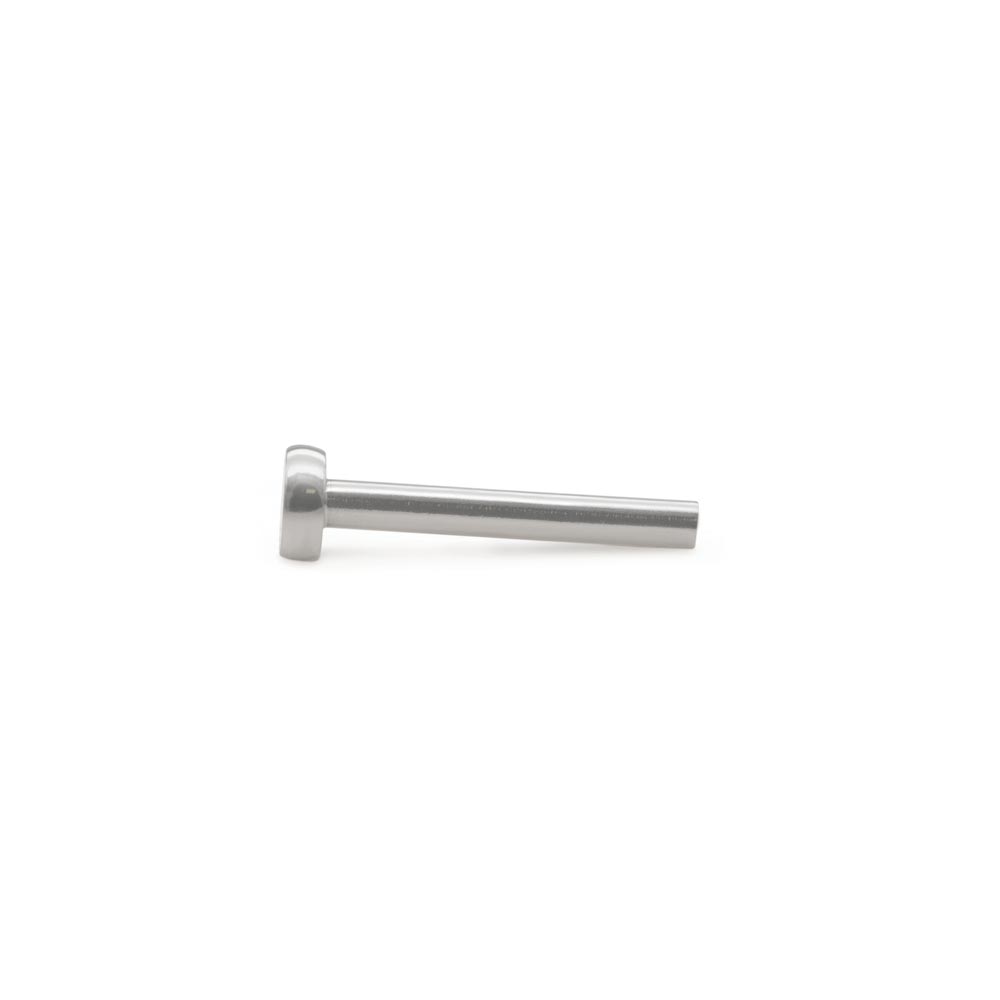 16g Internal Flat Back Disc Steel Labret Post — Version 2 — Price Per 1 (with jeweled end)