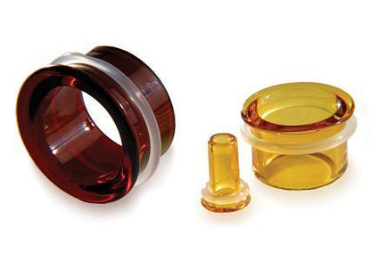 Gorilla Glass Bullet Hole Single Flared Plug — Price Per 1 - Painful Pleasures