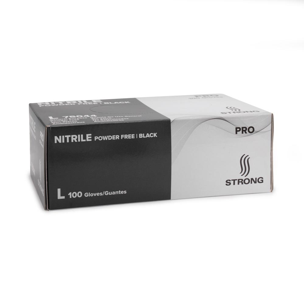 Strong Pro Black Disposable Nitrile 4gm Gloves — Box of 100