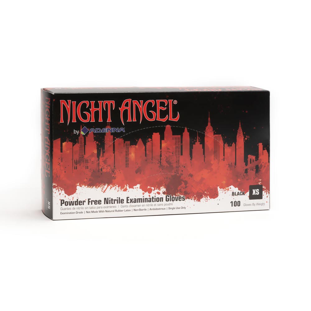 Night Angel Black Disposable Nitrile Gloves — Price Per Box