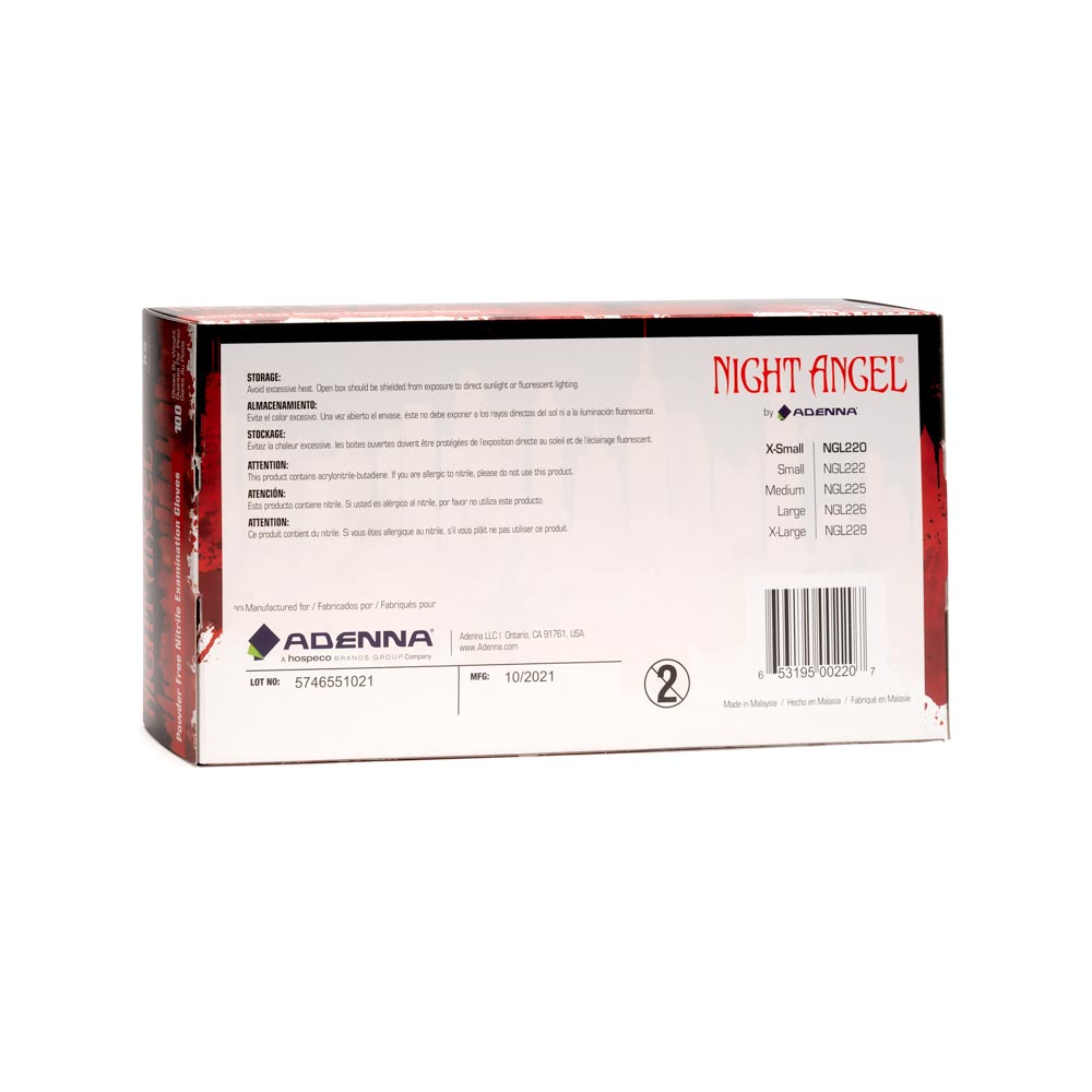 Night Angel Black Disposable Nitrile Gloves — Price Per Box