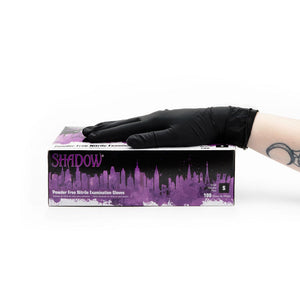 Shadow Black Disposable Nitrile Gloves — Price Per Box - Painful Pleasures