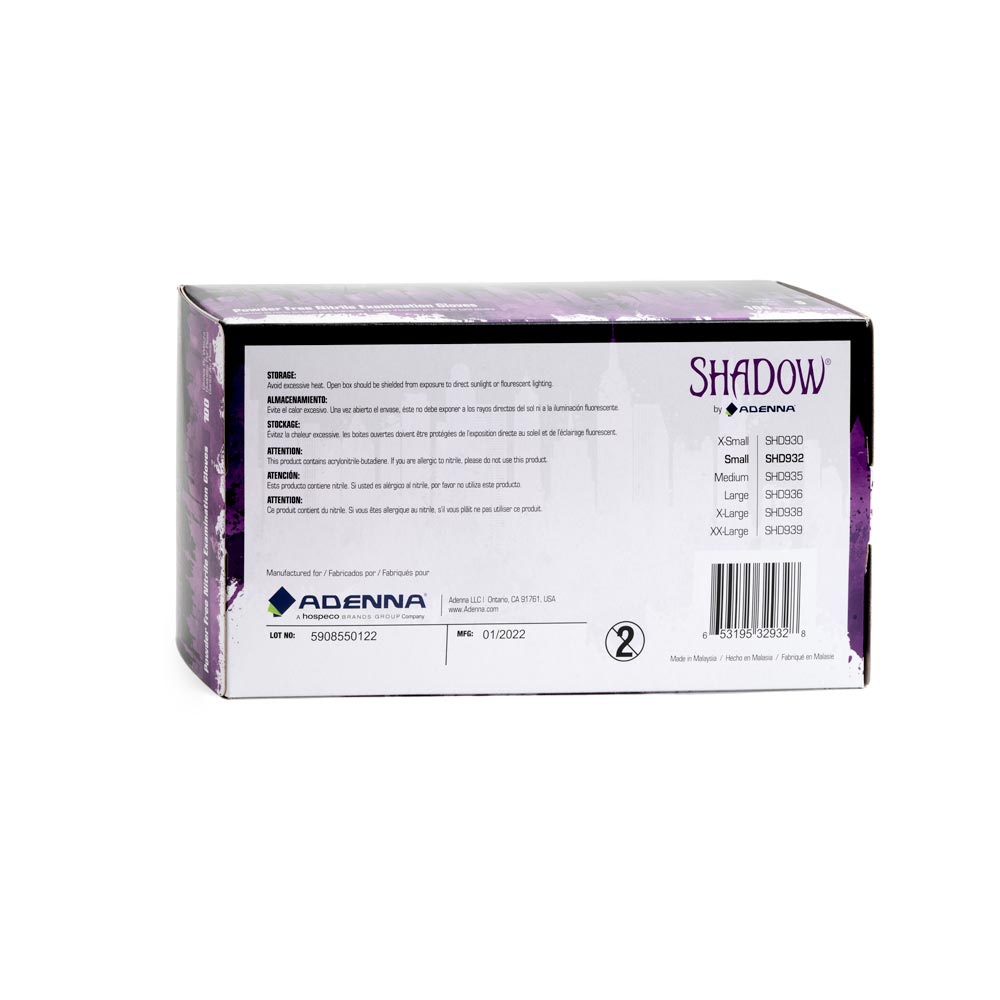 Shadow Black Disposable Nitrile Gloves — Price Per Box