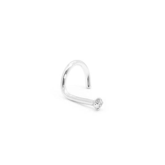 Tilum 20g 1.5mm Real Diamond White Gold Nose Screw