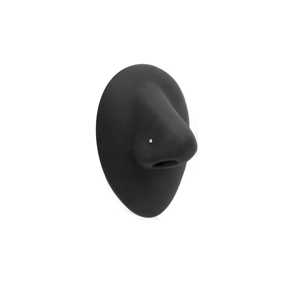 Tilum 20g 14kt White Gold Nose Fishtail with 1.5mm Crystal Jewel