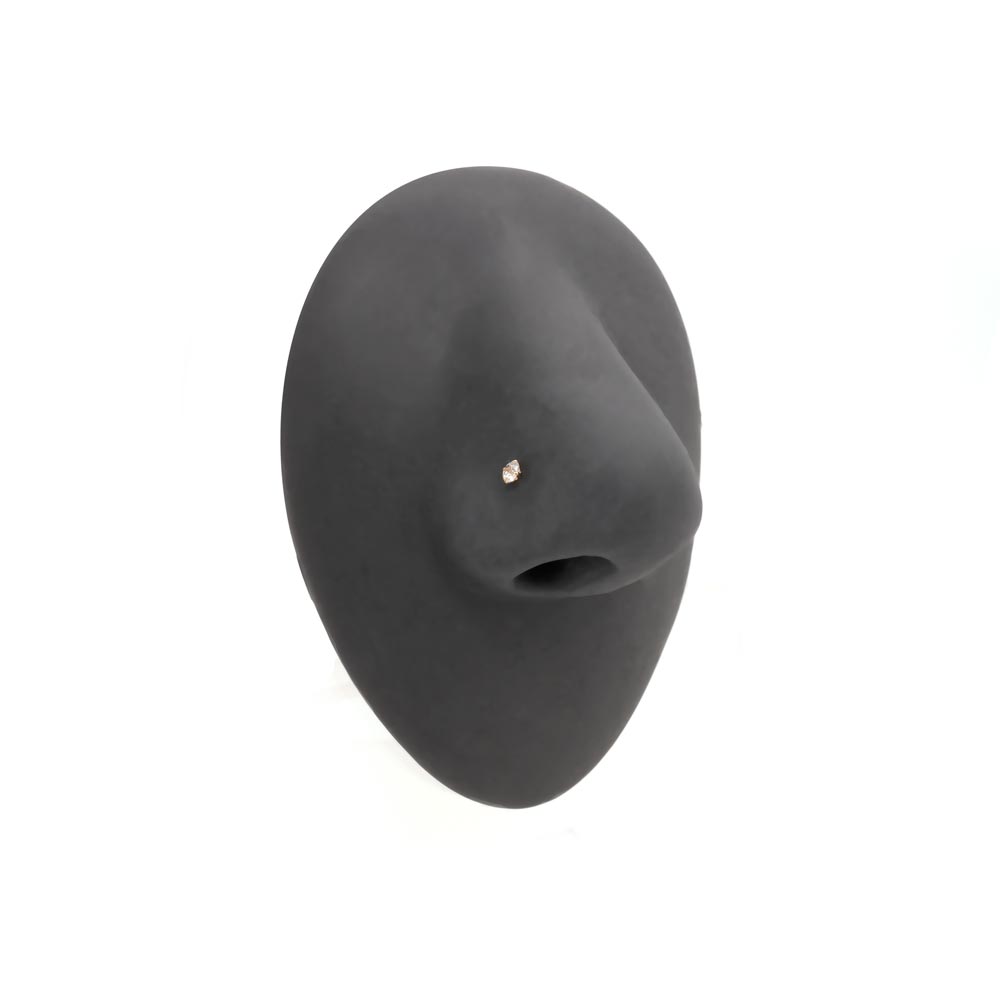 20g Yellow Gold Crystal Jewel Nose Screw