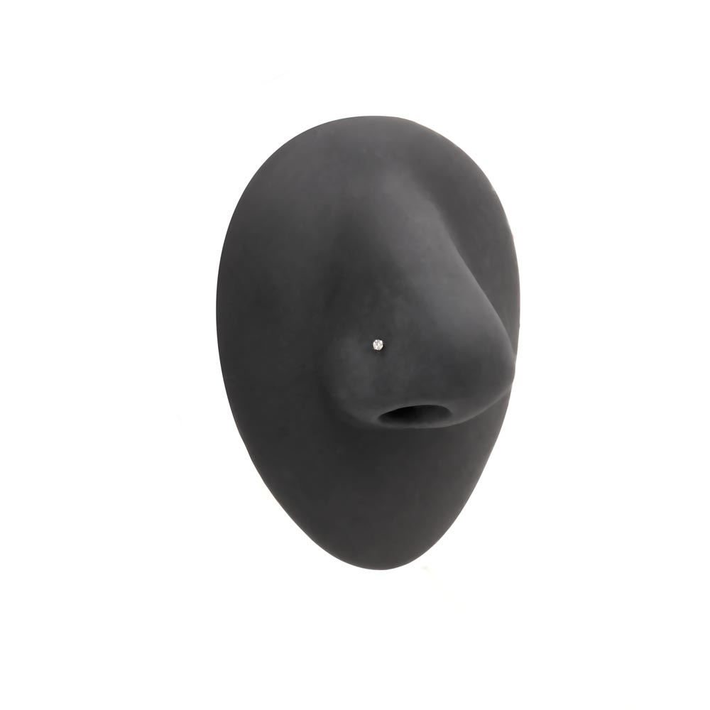 Tilum 18g White Gold Crystal Jeweled Nose Screw