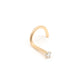 Tilum 20g 1.5mm Real Diamond Yellow Gold Nose Screw - Right Bend
