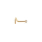 Tilum 18g Yellow Gold 2mm Crystal Jewel Nose Screw — Left Bend